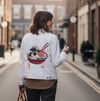 Great Ramen Wave by Vincent Trinidad, printed on a hand-made Unisex Denim Jacket