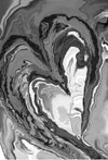 HEART MARBLE B W by RAMIR DESIGNS, digitally printed on a hand-made Unisex Denim Jacket