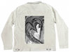 HEART MARBLE B W by RAMIR DESIGNS, digitally printed on a hand-made Unisex Denim Jacket