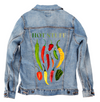 HOT STUFF by THEARTICSOUL, digitally printed on a hand-made Unisex Denim Jacket