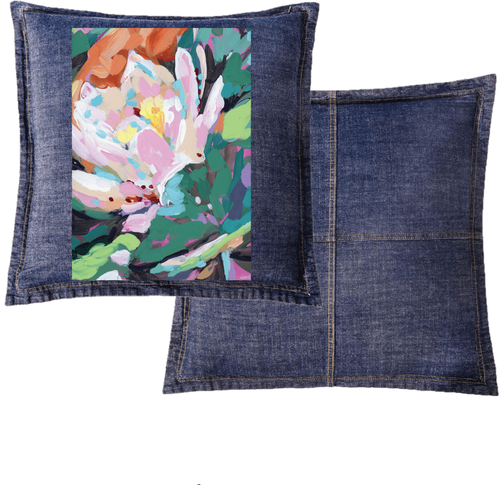 JULY BIRTH FLOWER by PAIGE FLOTTERUD custom denim jacket by DenimINK