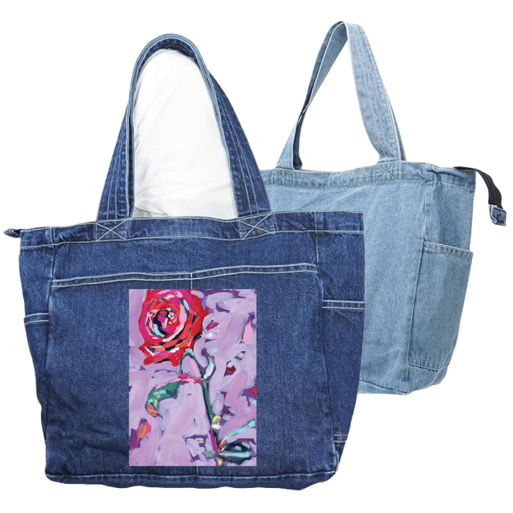JUNE BIRTH FLOWER by PAIGE FLOTTERUD custom denim jacket by DenimINK