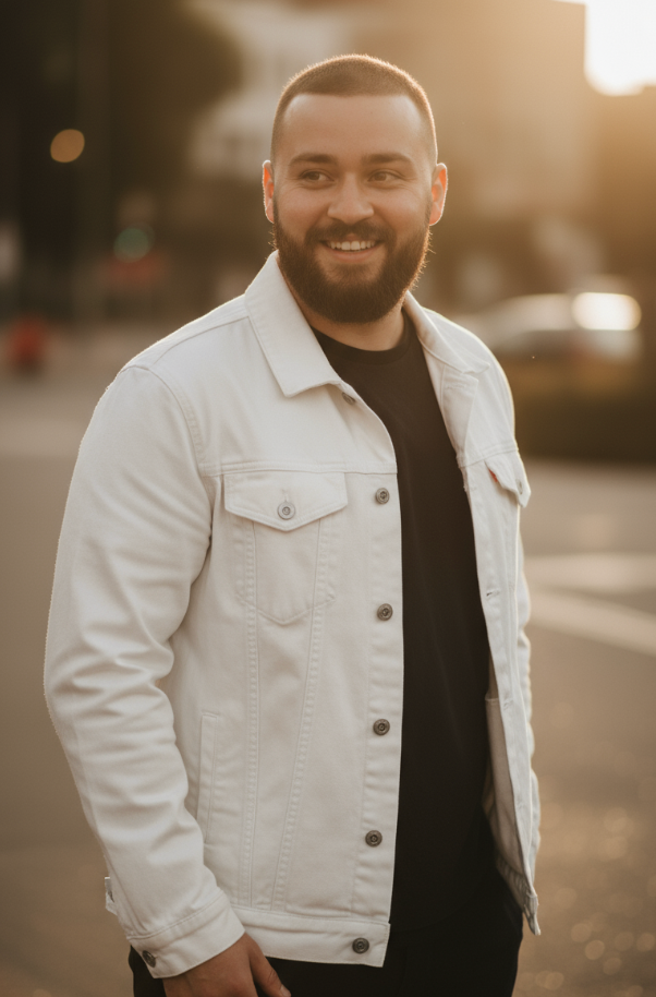 UFO SPACE PURPLE by KITSCH AND CURATE, digitally printed on DENIM products: throw pillows, aprons, table place mats, and hand-made Unisex Denim Jackets in 3 color choices