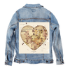 Love to Travel by Tobe Fonseca, printed on a hand-made Unisex Denim Jacket