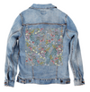 MIDNIGHT GARDEN by CECILIA BATTAINI, printed on a hand-made Unisex Denim Jacket