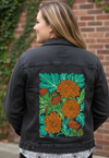 MUMS by KITSCH AND CURATE, digitally printed on a hand-made Unisex Denim Jacket