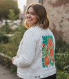 MUMS by KITSCH AND CURATE, digitally printed on a hand-made Unisex Denim Jacket