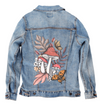 MUSHROOM MAGIC 2 by CECILIA BATTAINI, printed on a hand-made Unisex Denim Jacket