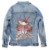 MUSHROOM MAGIC 3 by CECILIA BATTAINI, printed on a hand-made Unisex Denim Jacket