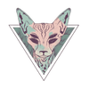 Mystic Sphinx by Jess Adams, printed on a hand-made Unisex Denim Jacket