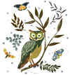 MOONLIT OWL by THEARTICSOUL, digitally printed on a hand-made Unisex Denim Jacket