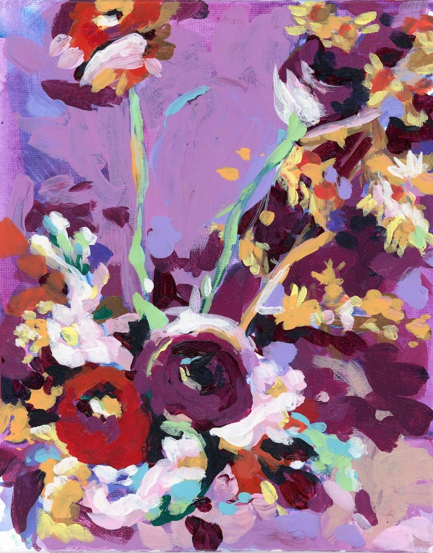 MOTHER'S DAY BOUQUET by PAIGE FLOTTERUD custom denim jacket by DenimINK