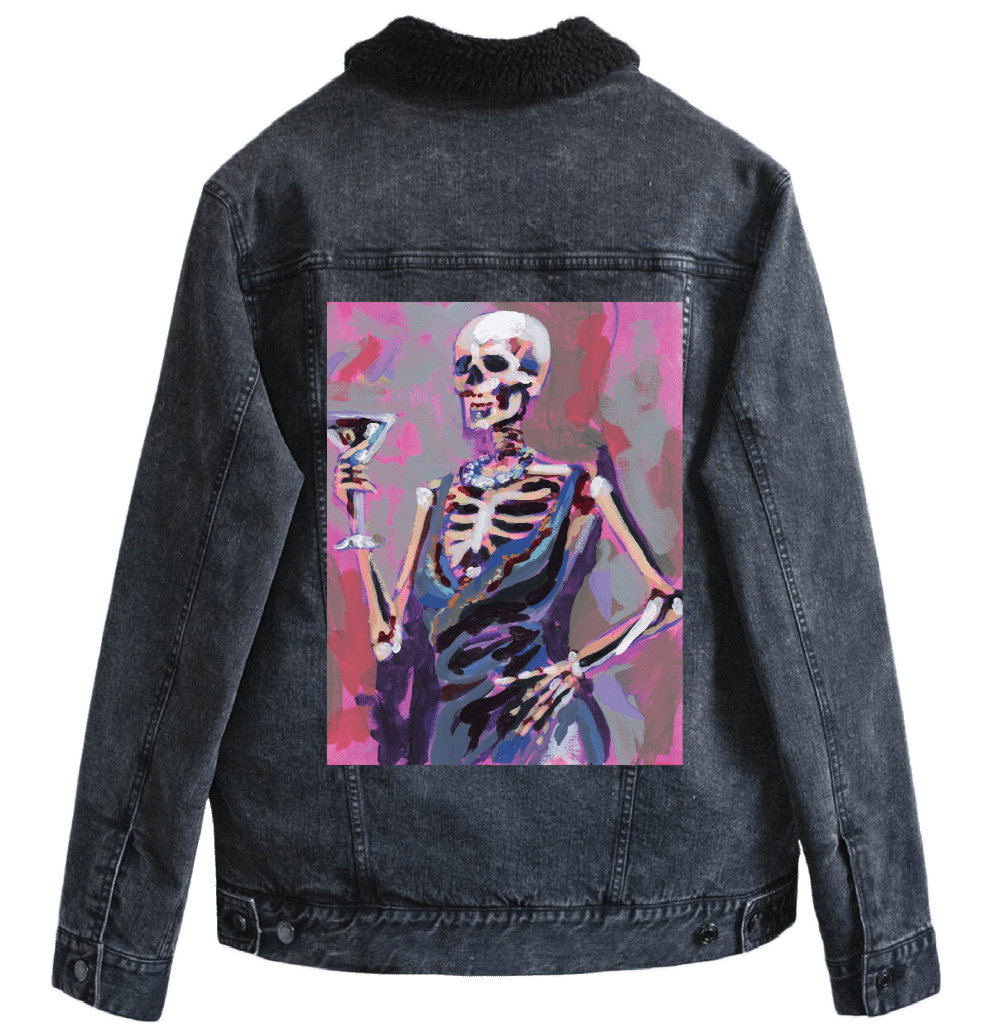 MRS. SKELE by PAIGE FLOTTERUD custom denim jacket by DenimINK