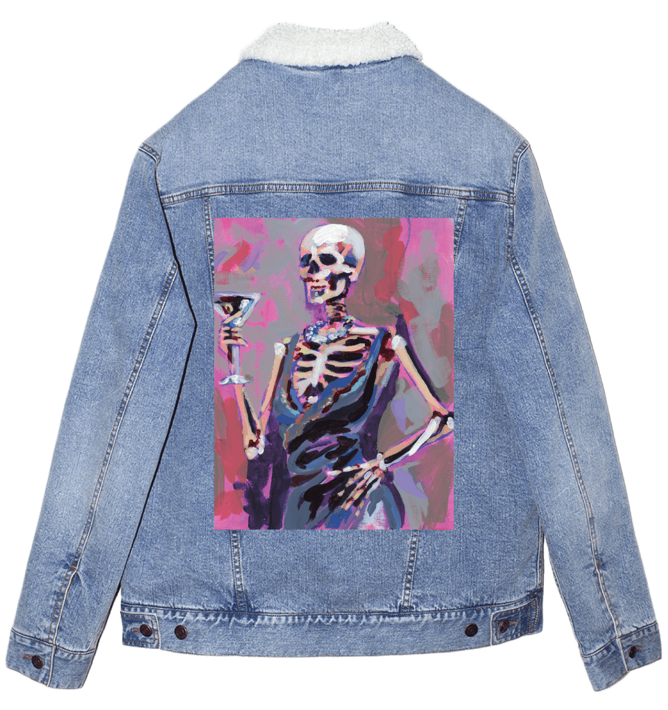 MRS. SKELE by PAIGE FLOTTERUD custom denim jacket by DenimINK