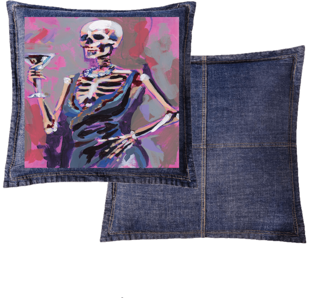 MRS. SKELE by PAIGE FLOTTERUD custom denim jacket by DenimINK