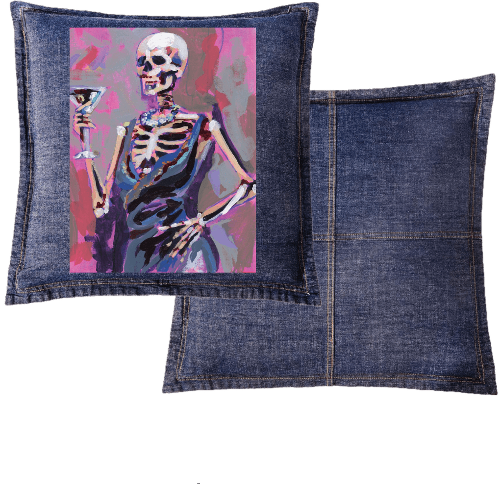MRS. SKELE by PAIGE FLOTTERUD custom denim jacket by DenimINK