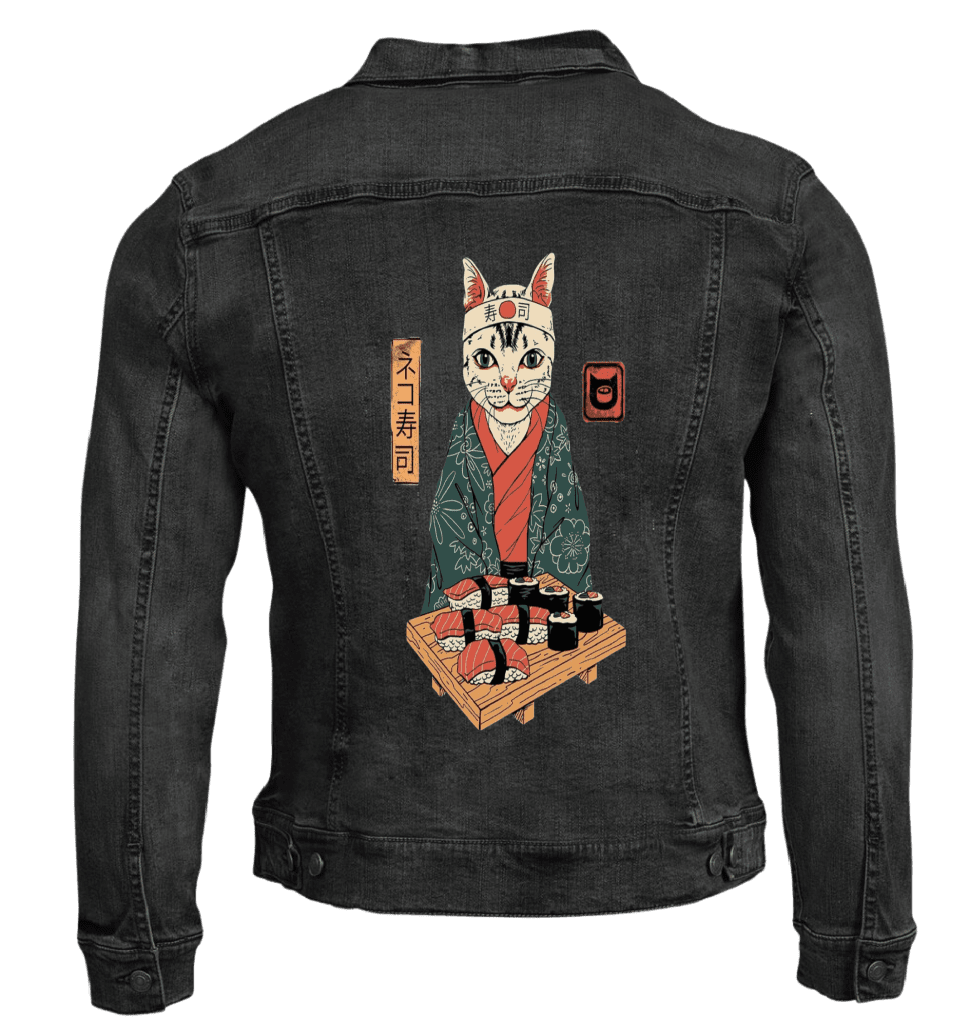 NEKO SUSHI BAR by VINCENT TRINIDAD custom denim jacket by DenimINK