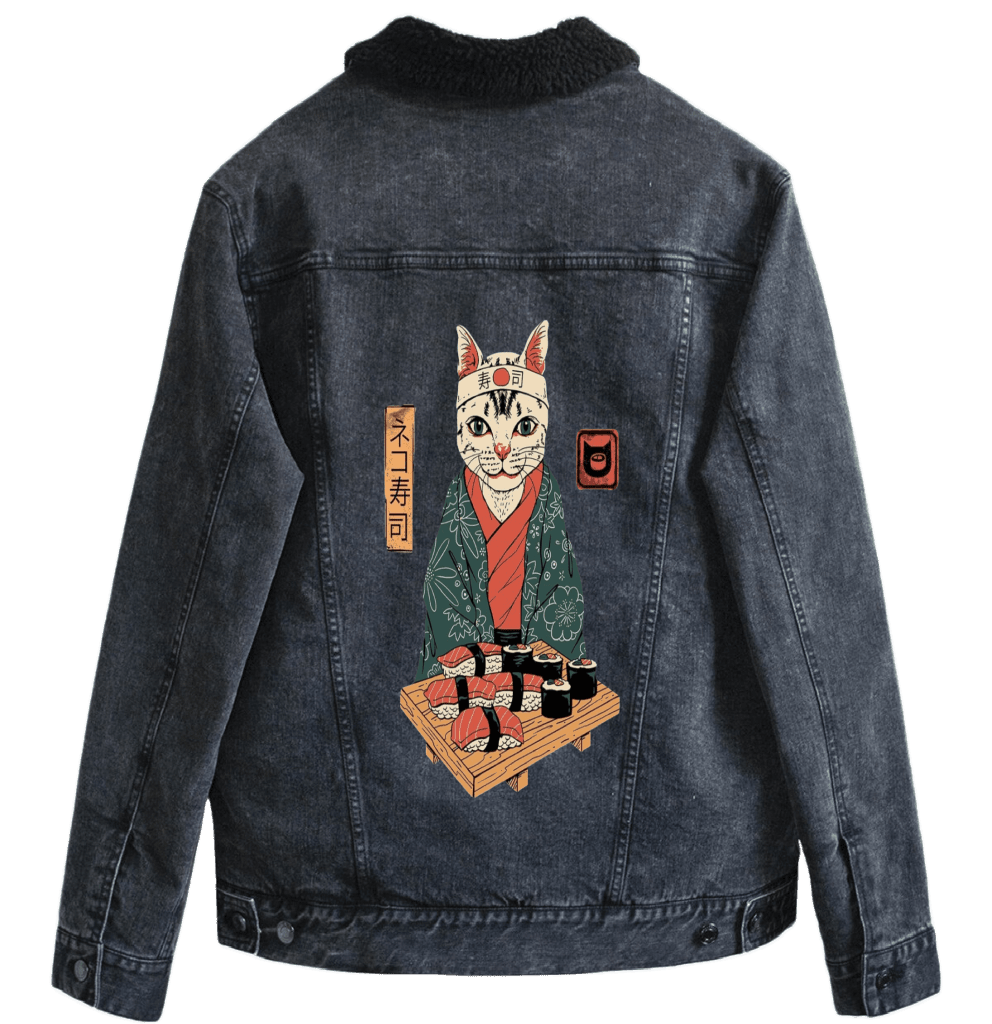 NEKO SUSHI BAR by VINCENT TRINIDAD custom denim jacket by DenimINK