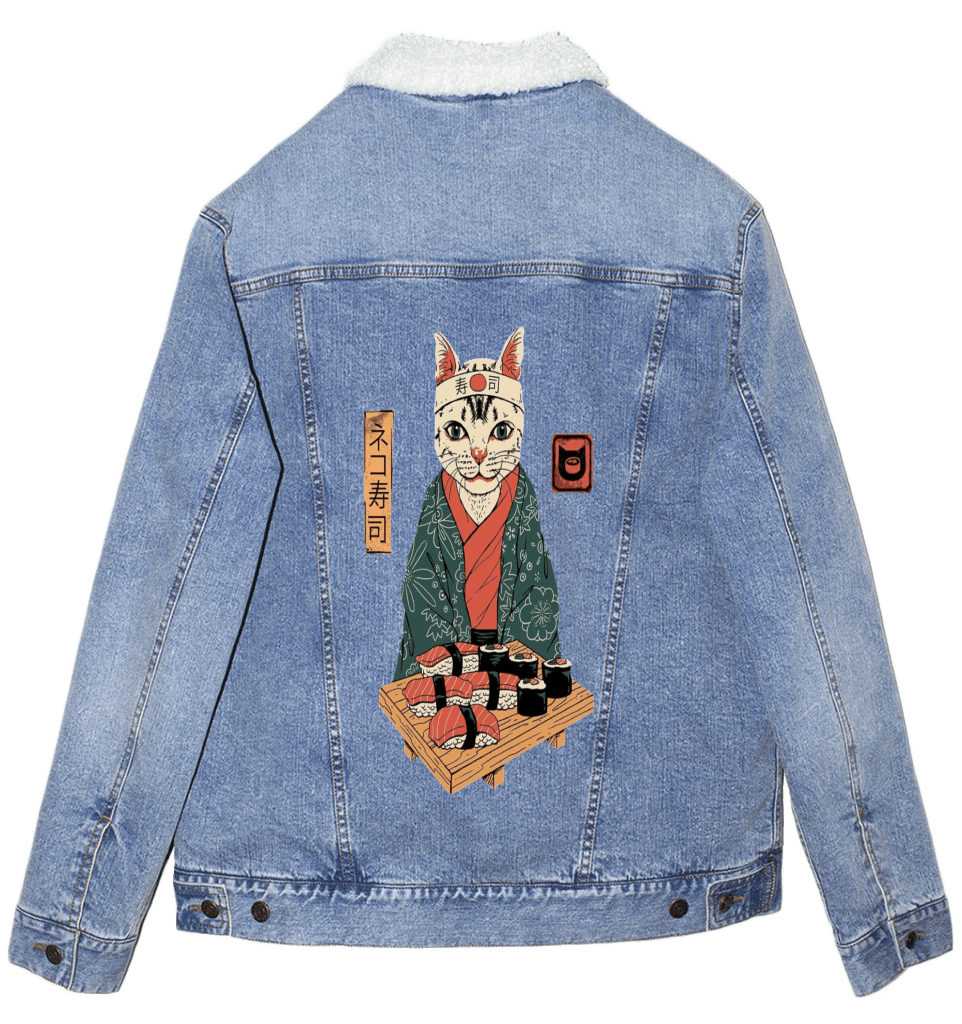 NEKO SUSHI BAR by VINCENT TRINIDAD custom denim jacket by DenimINK