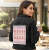 Norwegian Pattern by CatCoq, printed on a hand-made Unisex Denim Jacket