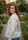 PINK AFTERNOON by CECILIA BATTAINI, printed on a hand-made Unisex Denim Jacket