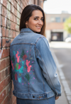 PINK CAMEL by HEND SHEHATA, digitally printed on a hand-made Unisex Denim Jacket