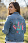 PINK CAMEL by HEND SHEHATA, digitally printed on a hand-made Unisex Denim Jacket