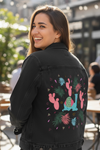 PINK CAMEL by HEND SHEHATA, digitally printed on a hand-made Unisex Denim Jacket
