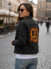 PRETZEL by THEARTICSOUL, digitally printed on a hand-made Unisex Denim Jacket