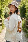 PRETZEL by THEARTICSOUL, digitally printed on a hand-made Unisex Denim Jacket