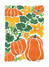 PUMPKIN by KITSCH AND CURATE, digitally printed on a hand-made Unisex Denim Jacket