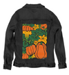 PUMPKIN by KITSCH AND CURATE, digitally printed on a hand-made Unisex Denim Jacket