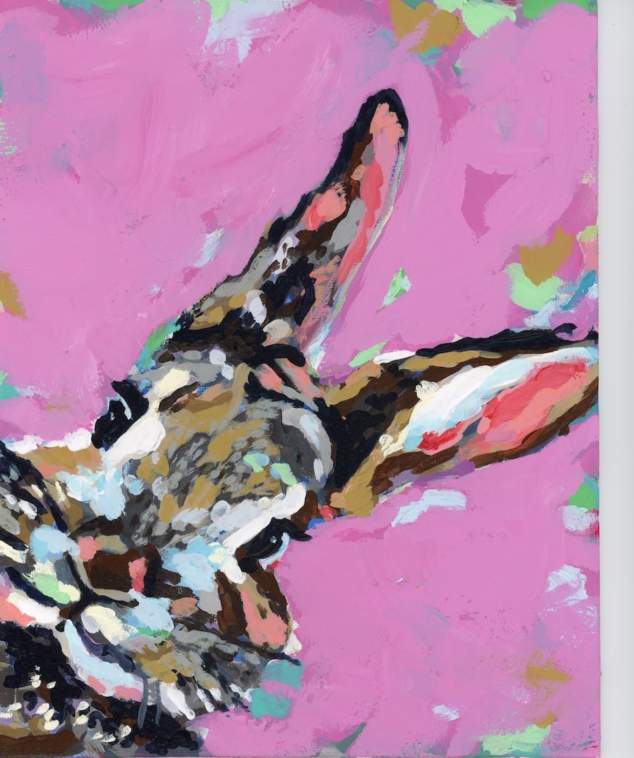 PINK BUNNY by PAIGE FLOTTERUD custom denim jacket by DenimINK