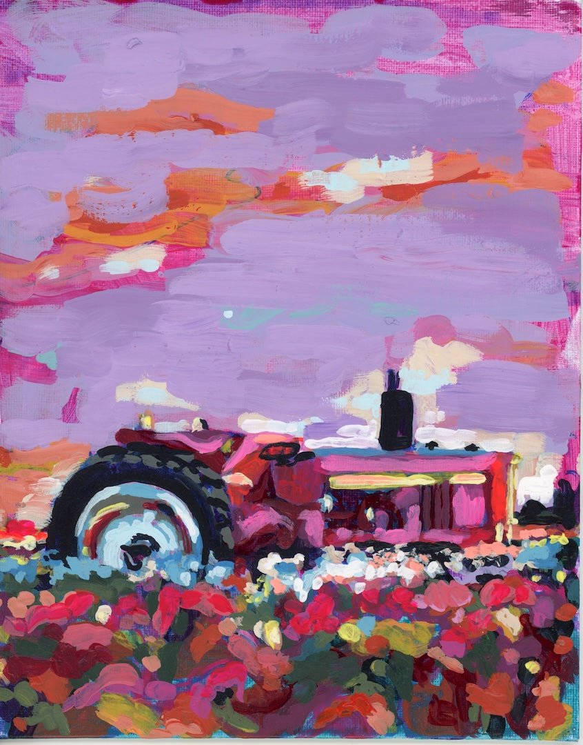 PINK TRACTOR by PAIGE FLOTTERUD custom denim jacket by DenimINK