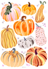PUMPKINS GALORE by THEARTICSOUL, digitally printed on a hand-made Unisex Denim Jacket