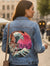 Rad Tiger Wave by Vincent Trinidad, printed on a hand-made Unisex Denim Jacket