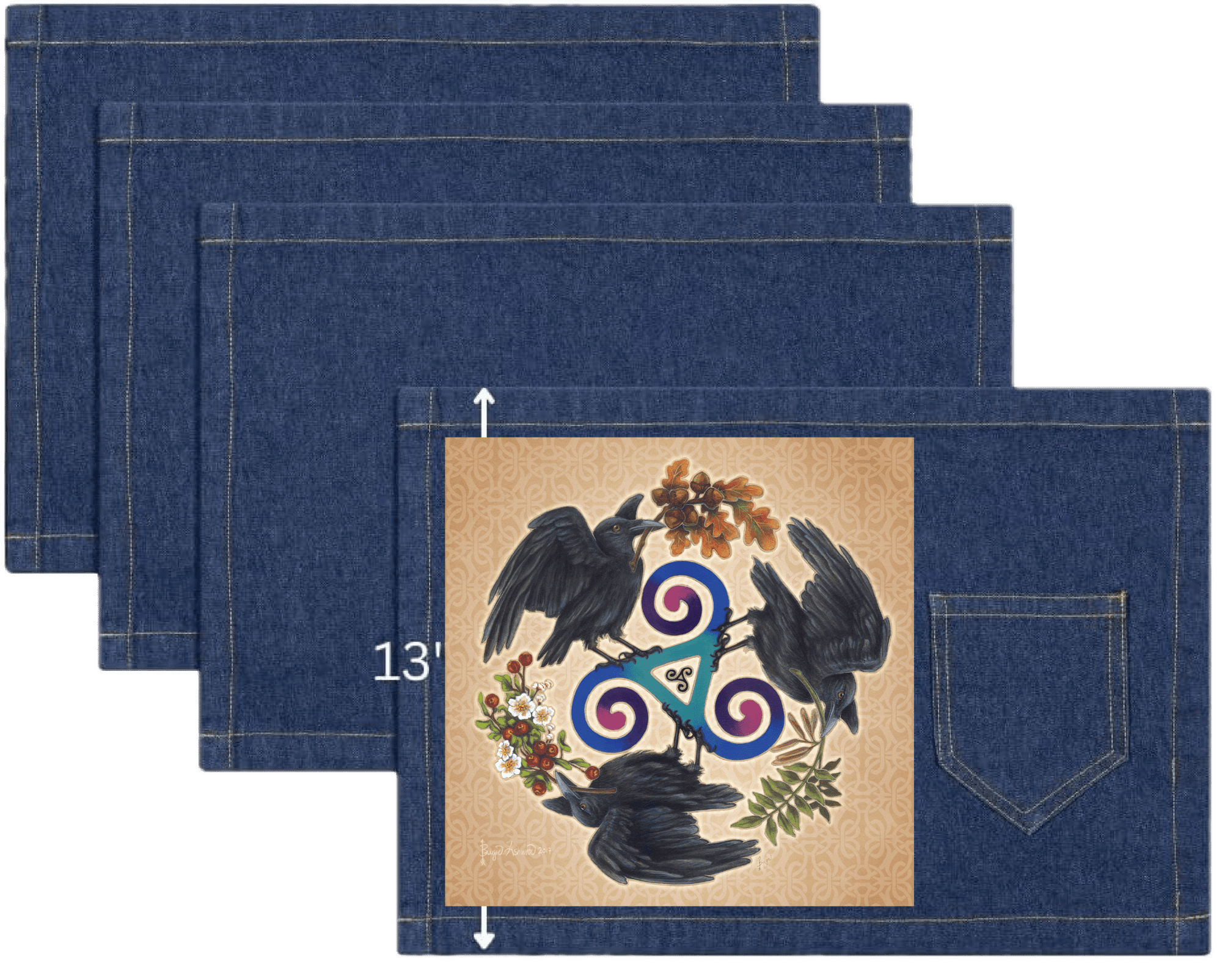 RAVEN FEY CELTIC with background by BRIGID ASHWOOD