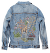 SAFARI GIRAFFE by CECILIA BATTAINI, printed on a hand-made Unisex Denim Jacket