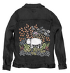 SAFARI HIPPO by CECILIA BATTAINI, printed on a hand-made Unisex Denim Jacket