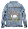 SAFARI HIPPO by CECILIA BATTAINI, printed on a hand-made Unisex Denim Jacket