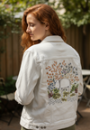 SAFARI HIPPO by CECILIA BATTAINI, printed on a hand-made Unisex Denim Jacket