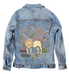 SAFARI LION by CECILIA BATTAINI, printed on a hand-made Unisex Denim Jacket