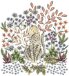 SAFARI LEOPARD by CECILIA BATTAINI, printed on a hand-made Unisex Denim Jacket