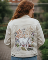 SAFARI RHINO by CECILIA BATTAINI, printed on a hand-made Unisex Denim Jacket