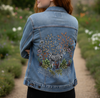 SAFARI ZEBRA by CECILIA BATTAINI, printed on a hand-made Unisex Denim Jacket