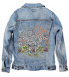 SAFARI ZEBRA by CECILIA BATTAINI, printed on a hand-made Unisex Denim Jacket