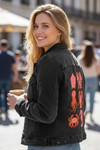 SEA ANIMALS by INDYSIGN, printed on a hand-made Unisex Denim Jacket