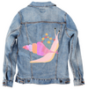 SNAIL MAIL by THEARTIC SOUL, printed on a hand-made Unisex Denim Jacket