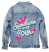 SUNSHINE IN MY SOUL by INDYSIGN, printed on a hand-made Unisex Denim Jacket