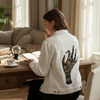 Palmistry by CatCoq, printed on a hand-made Unisex Denim Jacket